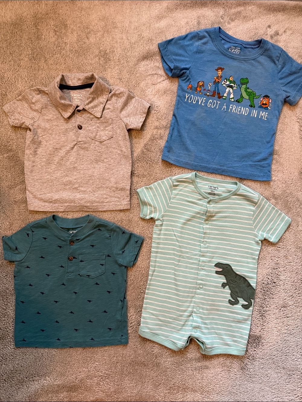 Blue Toy Story Kids T-Shirt and dinosaurs